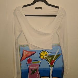 Missguided Wrap Front Long Sleeve Crop Top